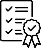 Quality Certificate and Checklist document inspecting target marketing planning assignment with quality management Standardization certification Compliance to regulations service vector