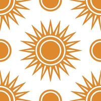 Radiant summer sun seamless tile pattern with golden rays and sunset hues for peaceful sunlit spaces Set 3 vector