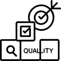 Quality certificate wooden block with target icon checklist ensuring compliance standardization fosters brand credibility drives workflow effectiveness vector