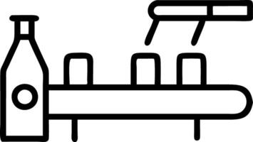 Production of beverage bottles using factory manufacturing machines showcasing industrial technology conveyor automation and liquid juice production in food and drink business plan Set 2 vector