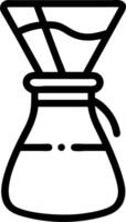 Process of making coffee using vintage style coffee filter dripper kits showcasing barista brewing with classic tools vector