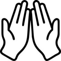 Praying hands symbolizing faith religion belief in God set against to blessing background representing hope love and devotion Set 2 vector