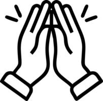 Praying hands symbolizing faith religion belief in God set against to blessing background representing hope love and devotion vector