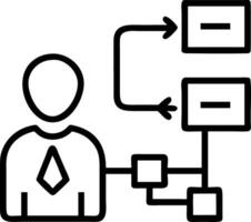 Planning workflow process management business automation flowchart process improvement step scheme hierarchy management corporate manage chart strategy businessman using computer w vector