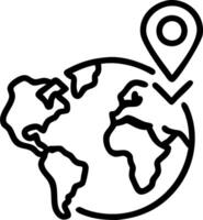 Pin location points track destination addresses on global map leverage GPS coordinate system plan business travel manage supply chain routes vector