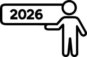 new years start up start new business new life planning opportunity challenge business strategy new year 2026 businessman touching status bar change 2026 to 2026 Set 8 vector
