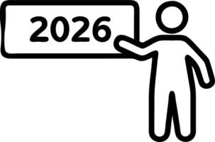 new years start up start new business new life planning opportunity challenge business strategy new year 2026 businessman touching status bar change 2026 to 2026 Set 2 vector