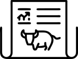 Newspaper page with bull market headlines media coverage of quantitative easing central bank interest rate cuts economic stimulus and stock market recovery as wide banner concept vector