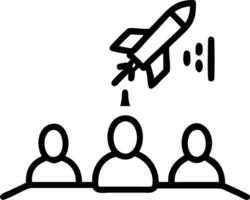 Model rocket launching with group of children in background wearing helmets on sunny day during science and education activity Set 8 vector