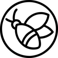 Minimalistic black and white bee logo enclosed in circular shape perfect for eco friendly brands and minimalist graphic projects vector