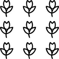 Minimalist tulip seamless tile pattern with simple purple blooms and soft grey accents ideal for modern kitchens Set 2 Edition vector
