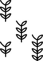 Minimalist fern seamless tile pattern with simple fern silhouettes on to white background perfect for modern bathrooms Set 2 vector