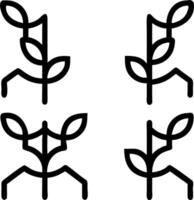 Minimalist eucalyptus seamless tile pattern with simple green stems and soft white accents ideal for modern kitchens Set 7 vector