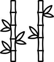 Minimalist bamboo leaves seamless tile pattern with simple green stalks and soft grey accents ideal for modern kitchens vector