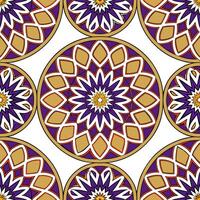Middle Eastern geometric patterns and mosaics seamless tile pattern with intricate designs and rich colors for exotic decor vector