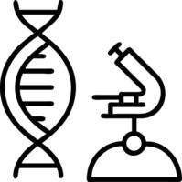 Microscope image of modified DNA strands displayed on advanced digital equipment within to biotech lab showcasing genetic research and scientific innovation vector