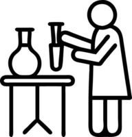 Medicine research in chemical laboratory chemist scientist conducting liquid experiments and test analysis using tubes beakers and glassware in pharmaceutical medical lab concept Set 3 vector