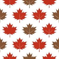 Maple leaf seamless tile pattern with various shades of red and brown for elegant autumn interiors vector