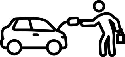 Man handling pumping gasoline fuel nozzle to refuel vehicle at petrol station white car being filled with fuel transportation and ownership concept Set 2 vector