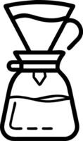 Making coffee using vintage style coffee filter dripper kits showcasing barista brewing with classic tools vector