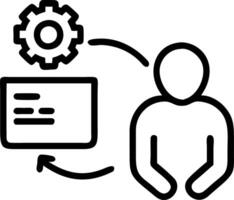 IT manager conjures content management system merges site administration ensures brand consistency fosters digital updates enhances user experience safety vector
