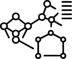 Intricate depiction of glowing red and orange atomic structures interconnected by lines representing molecular network or crystalline lattice Set 2 vector