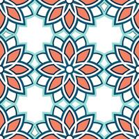 Intricate Islamic geometric patterns and arabesques seamless tile pattern with vibrant colors vector