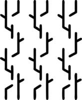 Industrial cactus seamless tile pattern with bold lines and metallic accents on white background ideal for modern lofts vector
