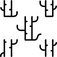 Industrial cactus seamless tile pattern with bold lines and metallic accents on white background ideal for modern lofts Set 5 vector