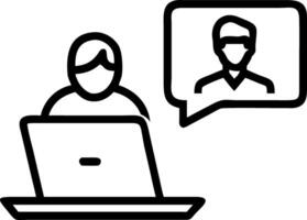 Indian HR manager holding CV conducting virtual job interview with remote female candidate via call on laptop representing online recruitment process vector