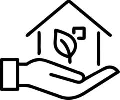 Illustration of energy efficient house with rating class concept eco home renovation to save costs low consumption ecological design and hand holding green building symbolizing sus Set 3 vector