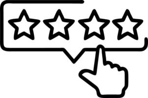 Illustration of online customer satisfaction survey where users rate service experience provide stars comments feedback reviews to assess quality and business reputation from buyer vector