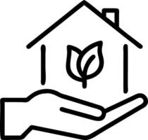 Illustration of energy efficient house with rating class concept eco home renovation to save costs low consumption ecological design and hand holding green building symbolizing sus Set 2 vector