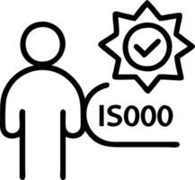 Highlight iso certification glowing check mark ensure global standards quality management compliance iso 9001 vector