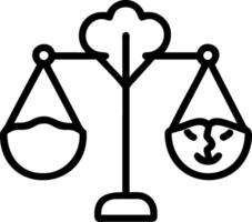 Heart and brain balanced on scales symbolizing the conflict between emotion and logic in decision making vector