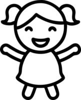 Happy smiling child girl representing joy innocence and childhood happiness in to vibrant and cheerful setting vector