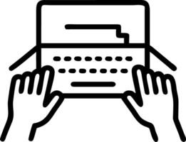 Hands typing on to vintage typewriter on to wooden table representing creativity writing and traditional office work in to nostalgic setting Set 3 vector