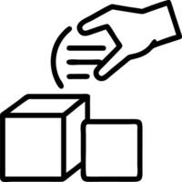 hand putting document icon wooden cube document management digital file data online records database technology file access doc sharing vector