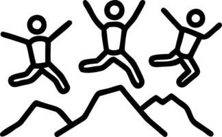 Group of friends jumping over mountain at sunset capturing joyful moments party atmosphere and happy times in scenic sunset mountain setting vector