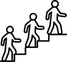 Group of business people walking up the stairs heading to work symbolizing teamwork corporate environment and professional progression vector