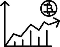 Green stock market graph rising upwards with digital globe background depicting global stock market rally or recovery featuring stock and cryptocurrency elements vector