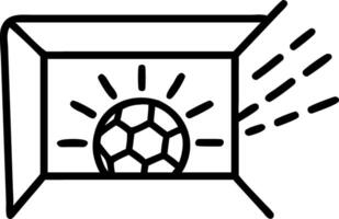glowing blue Soccer ball goal Low polygon particle triangle style design Wireframe light connection structure Goal setting concept vector
