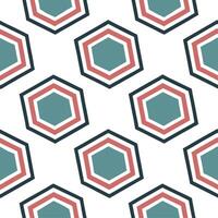 Geometric retro polygon seamless tiles jewel tones on white background perfect for elegant designs Edition vector