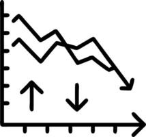 stock market chart lines financial graph on technology abstract background represent financial crisis financial meltdown Technology concept trading market concept c vector