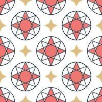 Geometric retro polygon seamless pattern bold colors on white background ideal for home decor Edition vector