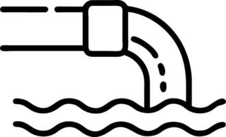 Flooded street scene with large pipe urban infrastructure challenges and water management issues vector