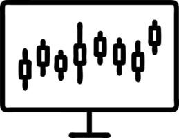 Financial stock chart market display trading board screen business concept illustrating trading activities and market data visualization vector