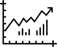 Financial graph with uptrend line candlestick chart in stock market on neon color widescreen background vector