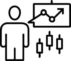 Finance trade manager analysing stock market indicators best investment strategy financial data charts business buildings background futuristic style vector