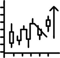 Financial graph with up trend line candlestick chart in stock market on neon color widescreen background vector